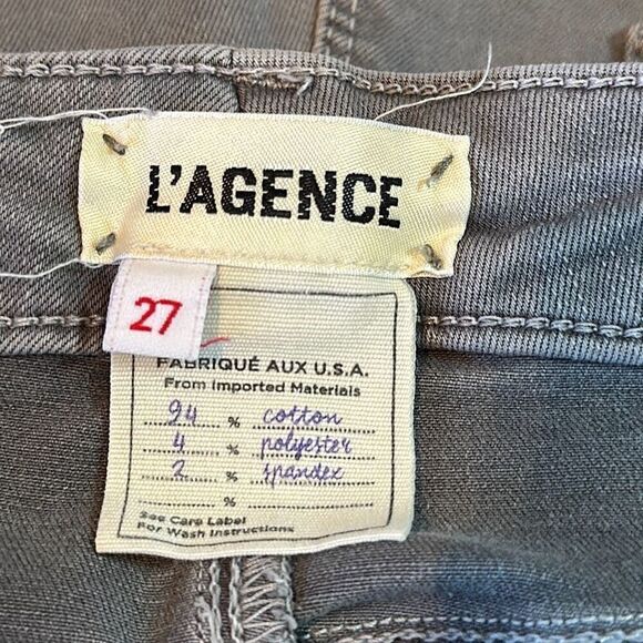 L'agence Brigitte Mid Rise Skinny Gris Gray Jeans Size 27 - Picture 6 of 9